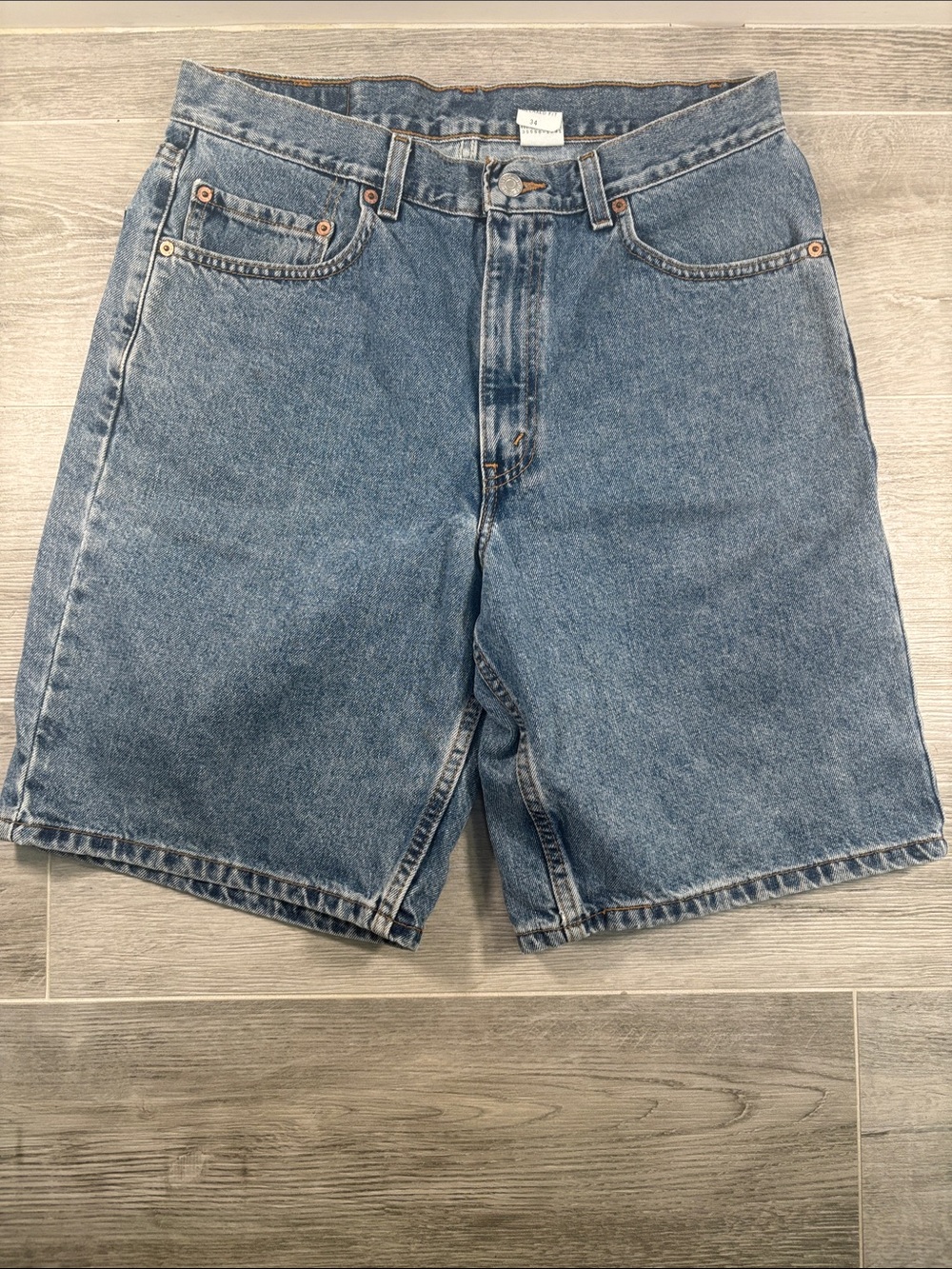 Levi’s 550 Denim Shorts Mens 34 Blue Relaxed Fit Y2K Vintage 2001 Jean Shorts